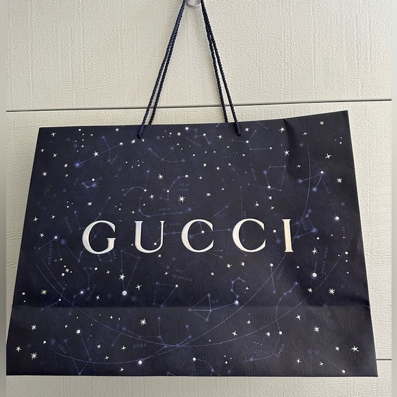 Gucci Large Shopper Bag Constellation 2022 Blue Paper Bag - Picture 1 of 6